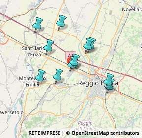 Mappa Via Romeo Veronesi, 42124 Cella RE, Italia (6.22818)