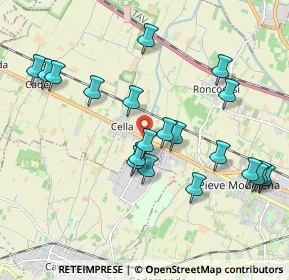 Mappa Via Romeo Veronesi, 42124 Cella RE, Italia (2.074)