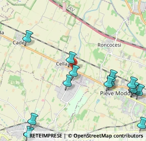 Mappa Via Romeo Veronesi, 42124 Cella RE, Italia (2.76786)