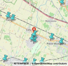 Mappa Via Romeo Veronesi, 42124 Cella RE, Italia (2.95417)