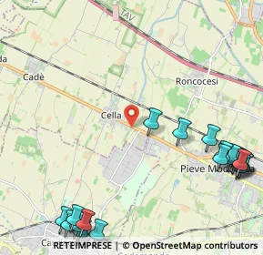 Mappa Via Romeo Veronesi, 42124 Cella RE, Italia (3.185)