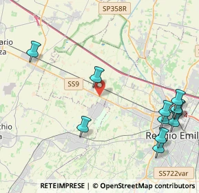 Mappa Via Romeo Veronesi, 42124 Cella RE, Italia (5.34636)