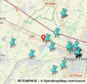 Mappa Via Romeo Veronesi, 42124 Cella RE, Italia (5.07588)