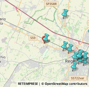 Mappa Via Romeo Veronesi, 42124 Cella RE, Italia (5.84417)