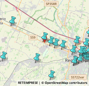 Mappa Via Romeo Veronesi, 42124 Cella RE, Italia (5.725)