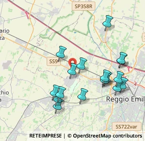 Mappa Via Romeo Veronesi, 42124 Cella RE, Italia (3.97)