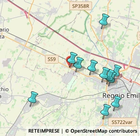 Mappa Via Romeo Veronesi, 42124 Cella RE, Italia (4.29818)