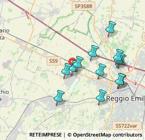 Mappa Via Romeo Veronesi, 42124 Cella RE, Italia (3.61462)