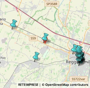 Mappa Via Romeo Veronesi, 42124 Cella RE, Italia (6.013)