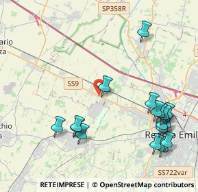 Mappa Via Romeo Veronesi, 42124 Cella RE, Italia (4.99235)