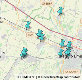 Mappa Via Romeo Veronesi, 42124 Cella RE, Italia (3.98769)