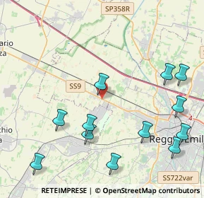 Mappa Via Romeo Veronesi, 42124 Cella RE, Italia (5.06417)