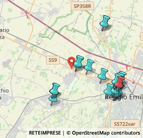 Mappa Via Romeo Veronesi, 42124 Cella RE, Italia (4.46)