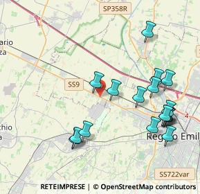 Mappa Via Romeo Veronesi, 42124 Cella RE, Italia (4.43353)