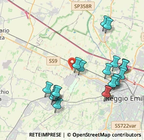 Mappa Via Romeo Veronesi, 42124 Cella RE, Italia (4.323)