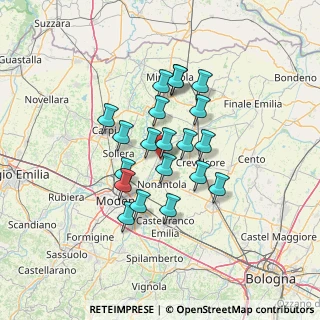 Mappa Via Giovanni Pascoli, 41030 Bomporto MO, Italia (10.6815)