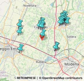 Mappa Via Rubiera, 42018 San Martino In Rio RE, Italia (7.7025)