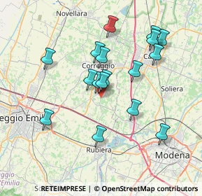 Mappa Via Rubiera, 42018 San Martino In Rio RE, Italia (6.91824)