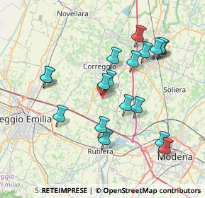 Mappa Via Rubiera, 42018 San Martino In Rio RE, Italia (7.53389)