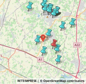 Mappa Via Provinciale per Reggio, 42018 Correggio RE, Italia (4.4465)