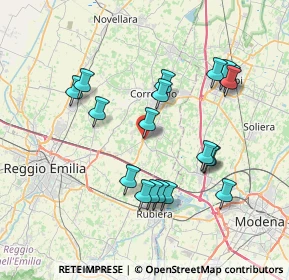 Mappa Via Provinciale per Reggio, 42018 Correggio RE, Italia (7.40789)