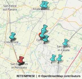 Mappa Via Aroldo Bonzagni, 44042 Cento FE, Italia (8.6775)