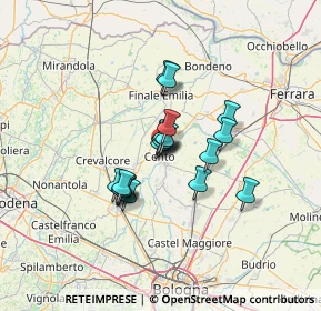 Mappa Via Aroldo Bonzagni, 44042 Cento FE, Italia (8.99842)