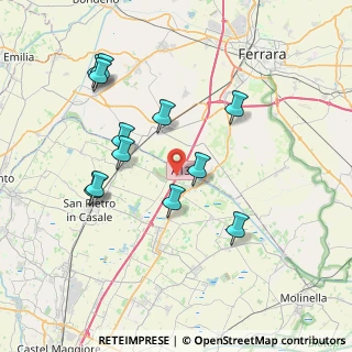 Mappa A13 Bologna - Padova, 44028 Poggio Renatico FE, Italia (7.65083)