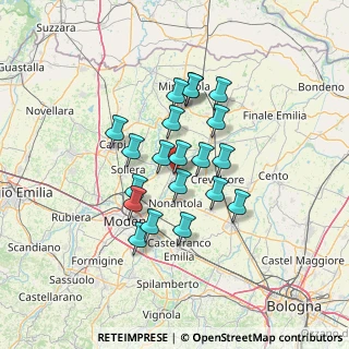 Mappa Via Niccolò Machiavelli, 41030 Bomporto MO, Italia (10.69)