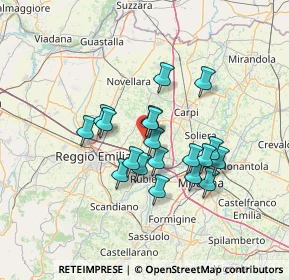 Mappa Via Vedegara, 42018 San Martino In Rio RE, Italia (11.03842)