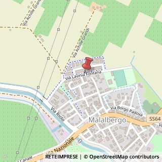 Mappa Via Lavinia Fontana, 3, 40051 Malalbergo, Bologna (Emilia Romagna)