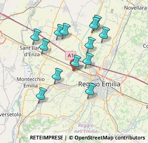 Mappa Via De Chirico, 42124 Reggio nell'Emilia RE, Italia (6.80692)