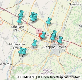 Mappa Via De Chirico, 42124 Reggio nell'Emilia RE, Italia (6.96308)