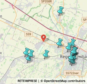 Mappa Via De Chirico, 42124 Reggio nell'Emilia RE, Italia (5.16133)