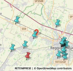 Mappa Via De Chirico, 42124 Reggio nell'Emilia RE, Italia (5.74059)