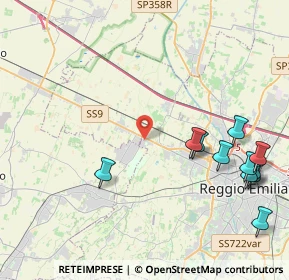 Mappa Via De Chirico, 42124 Reggio nell'Emilia RE, Italia (5.19364)