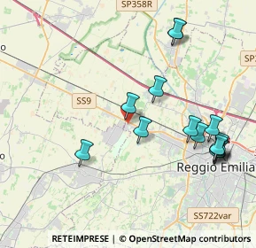 Mappa Via De Chirico, 42124 Reggio nell'Emilia RE, Italia (4.35714)