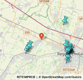 Mappa Via De Chirico, 42124 Reggio nell'Emilia RE, Italia (5.23529)