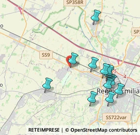 Mappa Via De Chirico, 42124 Reggio nell'Emilia RE, Italia (4.32083)