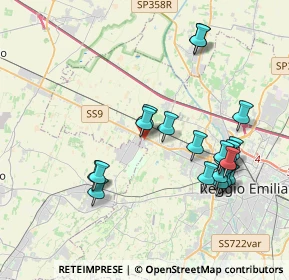 Mappa Via De Chirico, 42124 Reggio nell'Emilia RE, Italia (4.0065)