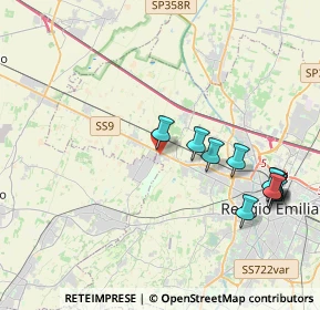 Mappa Via De Chirico, 42124 Reggio nell'Emilia RE, Italia (4.43091)