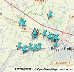 Mappa Via De Chirico, 42124 Reggio nell'Emilia RE, Italia (3.28444)