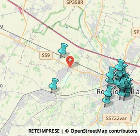 Mappa Via De Chirico, 42124 Reggio nell'Emilia RE, Italia (5.5905)