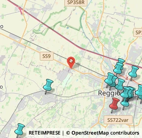 Mappa Via De Chirico, 42124 Reggio nell'Emilia RE, Italia (6.52133)