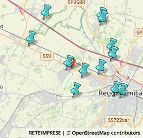 Mappa Via De Chirico, 42124 Reggio nell'Emilia RE, Italia (4.3425)