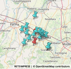 Mappa Via De Chirico, 42124 Reggio nell'Emilia RE, Italia (9.275)