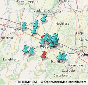 Mappa Via De Chirico, 42124 Reggio nell'Emilia RE, Italia (10.4425)