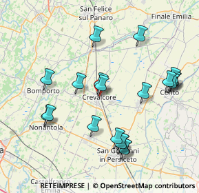 Mappa Via 25 Aprile, 40014 Crevalcore BO, Italia (8.384)