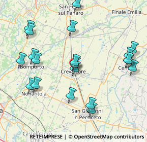 Mappa Via 25 Aprile, 40014 Crevalcore BO, Italia (9.106)