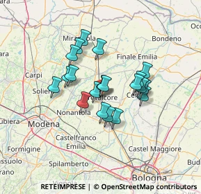 Mappa Via 25 Aprile, 40014 Crevalcore BO, Italia (10.238)